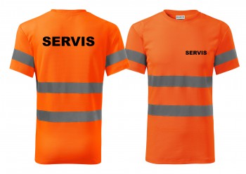 Poháry.com®   Reflexní tričko oranžová Servis - XXXL pánské