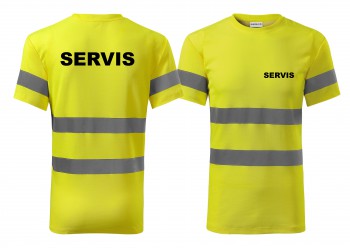 Poháry.com® Reflexní tričko žlutá Servis XXXL pánské