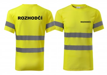 Poháry.com® Reflexní tričko žlutá Rozhodčí S pánské