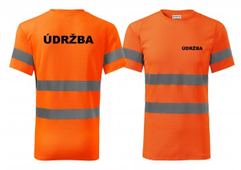 Poháry.com®  Reflexní tričko oranžová Údržba - XXXL pánské