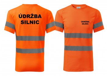 Poháry.com® Reflexní tričko oranžová Údržba silnic S pánské