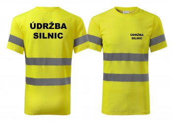 Poháry.com® Reflexní tričko žlutá Údržba silnic M pánské