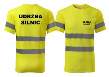 Poháry.com®  Reflexní tričko žlutá Údržba silnic - XXL pánské