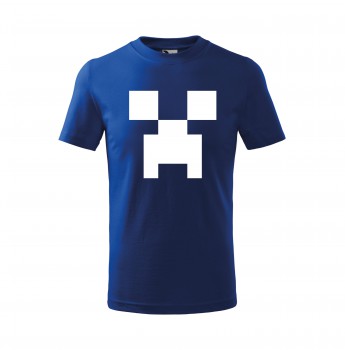 Poháry.com® Tričko Minecraft dětské král. modrá s bílým potiskem 110 cm/4 roky