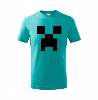 Poháry.com® Tričko Minecraft dětské emerald s černým potiskem