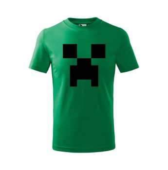 Poháry.com® Tričko Minecraft dětské zelená s černým potiskem 122 cm/6 let