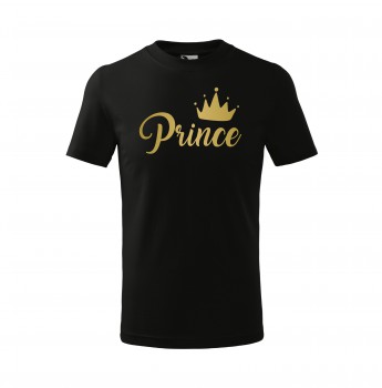 Poháry.com® Tričko Prince dětské černé se zlatým potiskem