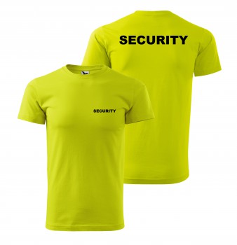 Poháry.com® Tričko SECURITY limetkové s černým potiskem M pánské