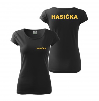Poháry.com® Tričko dámské HASIČKA - černé XL dámské