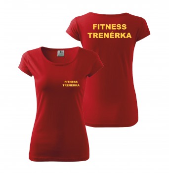 Poháry.com® Tričko dámské FITNESS TRENÉRKA - červené XL dámské