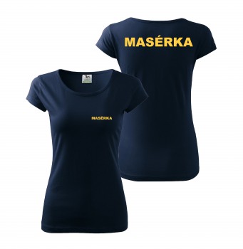 Poháry.com® Tričko dámské MASÉRKA - nám. modrá XL dámské