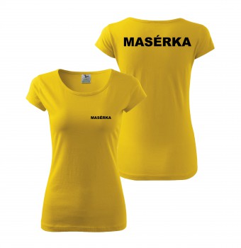 Poháry.com® Tričko dámské MASÉRKA - žluté XXL dámské