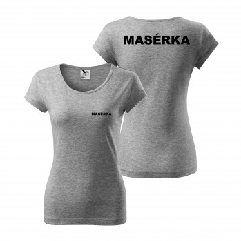 Poháry.com® Tričko dámské MASÉRKA - šedé