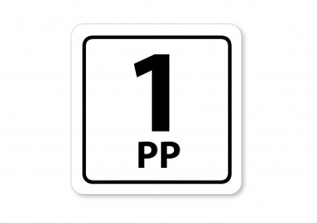 Poháry.com® Piktogram 1 PP bílý hliník