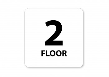 Poháry.com® Piktogram 2.floor bílý hliník
