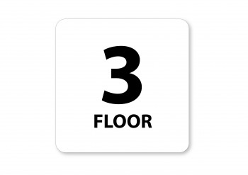 Poháry.com® Piktogram 3.floor bílý hliník