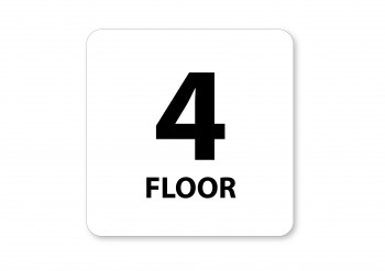 Poháry.com® Piktogram 4.floor bílý hliník