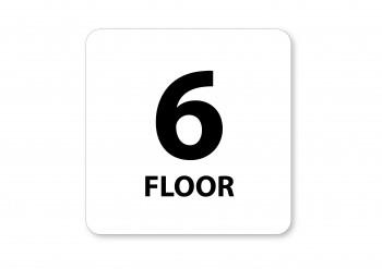 Poháry.com® Piktogram 6.floor bílý hliník