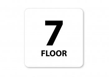 Poháry.com® Piktogram 7.floor bílý hliník