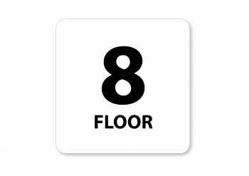 Poháry.com® Piktogram 8.floor bílý hliník
