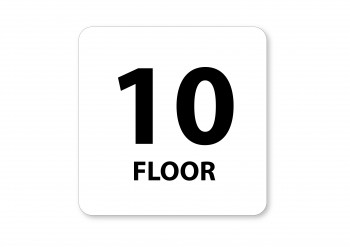 Poháry.com® Piktogram 10.floor bílý hliník