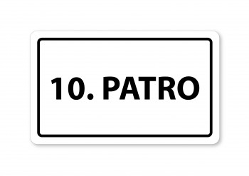 Poháry.com® Piktogram 10.patro 160x80mm bílý hliník