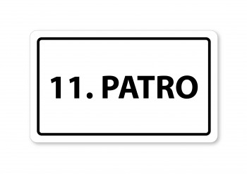 Poháry.com® Piktogram 11.patro 160x80mm bílý hliník