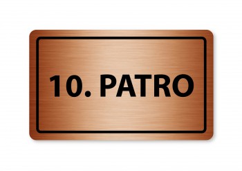 Poháry.com® Piktogram 10.patro 160x80mm bronz