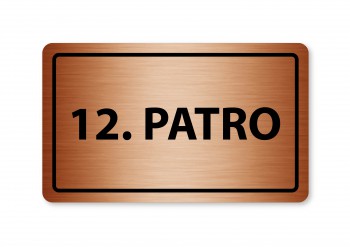 Poháry.com® Piktogram 12.patro 160x80mm bronz