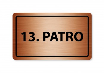Poháry.com® Piktogram 13.patro 160x80mm bronz