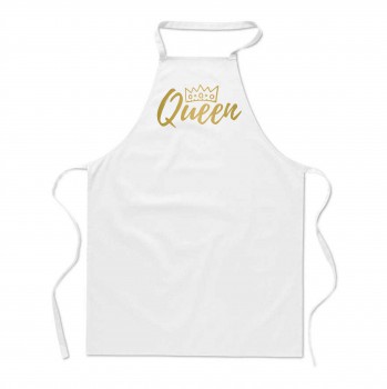 Poháry.com®  Zástěra s potiskem Queen bílá/z - Z13
