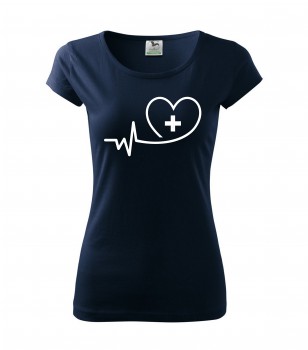 Poháry.com® Tričko pro zdravotní sestřičku D12 nám. modrá L dámské
