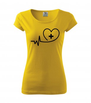 Poháry.com® Tričko pro zdravotní sestřičku D12 žluté S dámské