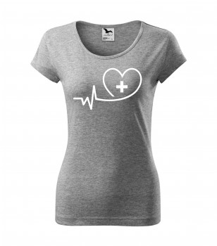 Poháry.com® Tričko pro zdravotní sestřičku D12 šedé XS dámské