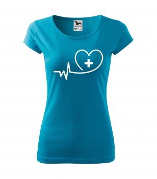 Poháry.com® Tričko pro zdravotní sestřičku D12 tyrkysové