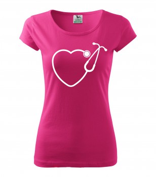Poháry.com® Tričko pro zdravotní sestřičku D13 růžové XL dámské