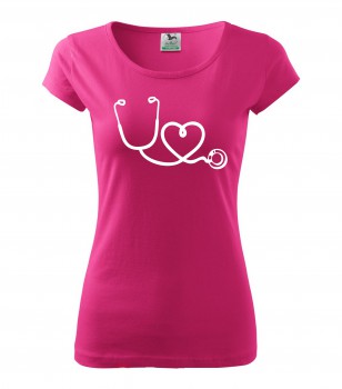 Poháry.com® Tričko pro zdravotní sestřičku D14 růžové XS dámské