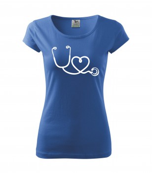 Poháry.com® Tričko pro zdravotní sestřičku D14 azurové XS dámské