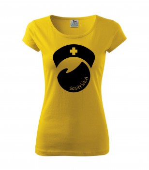 Poháry.com® Tričko pro zdravotní sestřičku D8 žluté S dámské