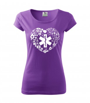 Poháry.com® Tričko pro zdravotní sestřičku D18 fialové