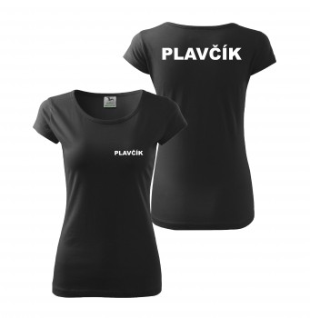 Poháry.com® Tričko PLAVČÍK černé/bílý potisk - dámské XL dámské