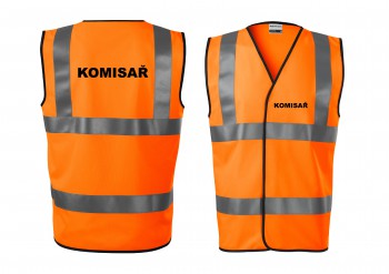 Poháry.com® Reflexní vesta oranžová Komisař M unisex