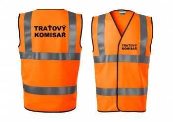 Poháry.com® Reflexní vesta oranžová Traťový komisař M unisex