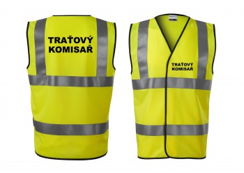 Poháry.com®  Reflexní vesta žlutá Traťový komisař - M unisex