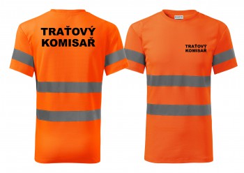 Poháry.com®   Reflexní tričko oranžové Traťový komisař