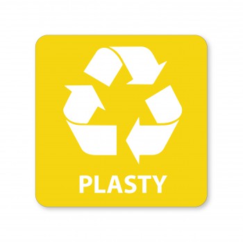 Poháry.com® Piktogram tříděný odpad Plasty