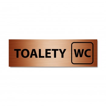 Poháry.com® Popisek dveří - Toalety bronz