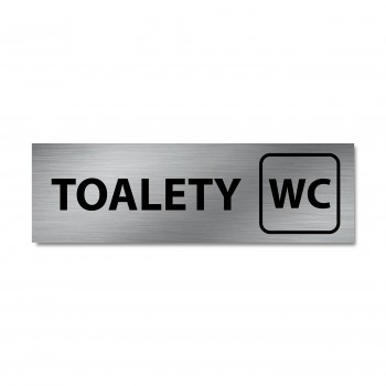 Poháry.com® Popisek dveří - Toalety stříbro