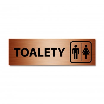 Poháry.com® Popisek dveří - Toalety 02 bronz