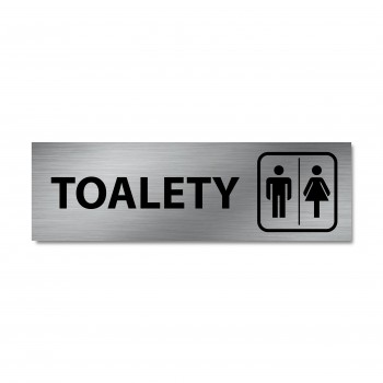 Poháry.com® Popisek dveří - Toalety 02 stříbro